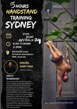 Load image into Gallery viewer, Australia - Sydney Jan 2025 - SINGLE DAY Intesive Handstand Training
